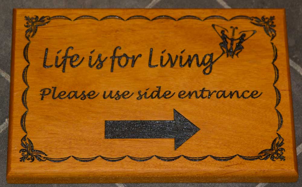 Opepe Wood Sign