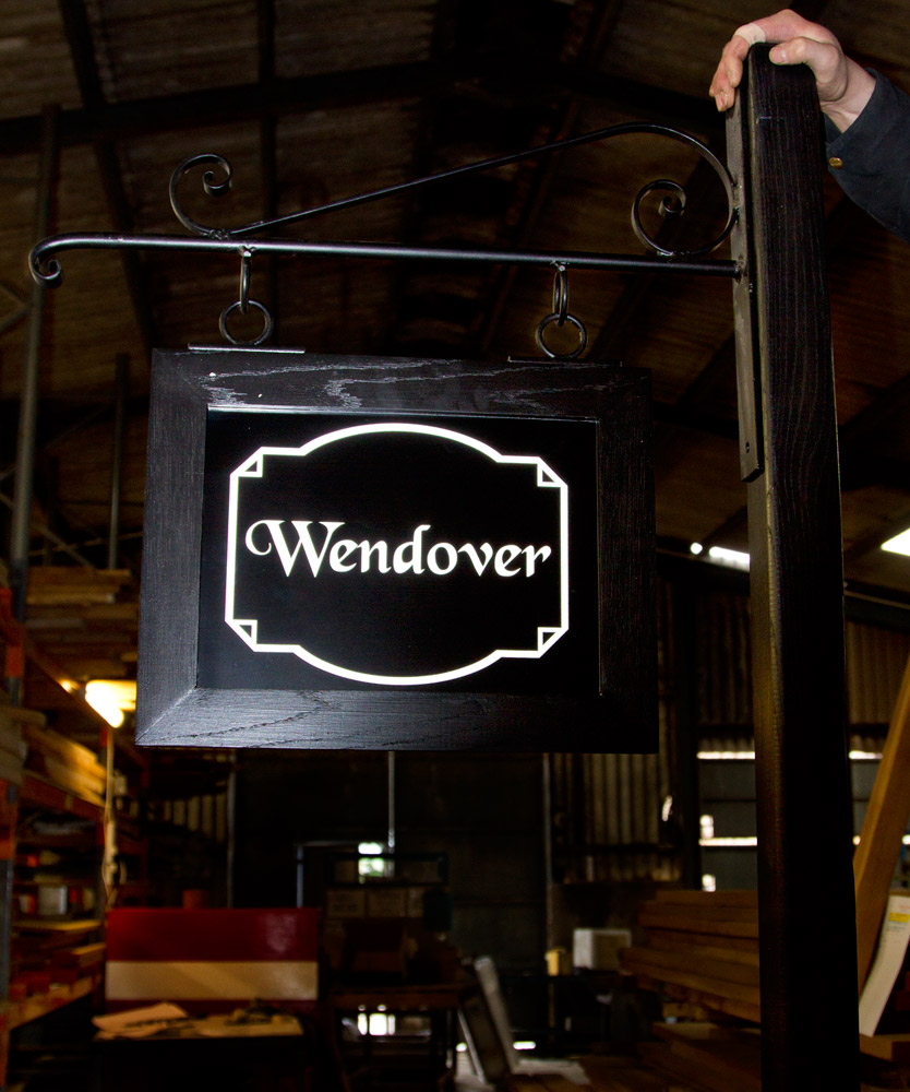 1312.SV.081 http://www.sign-maker.net/wooden-framed-hanging-signs.html