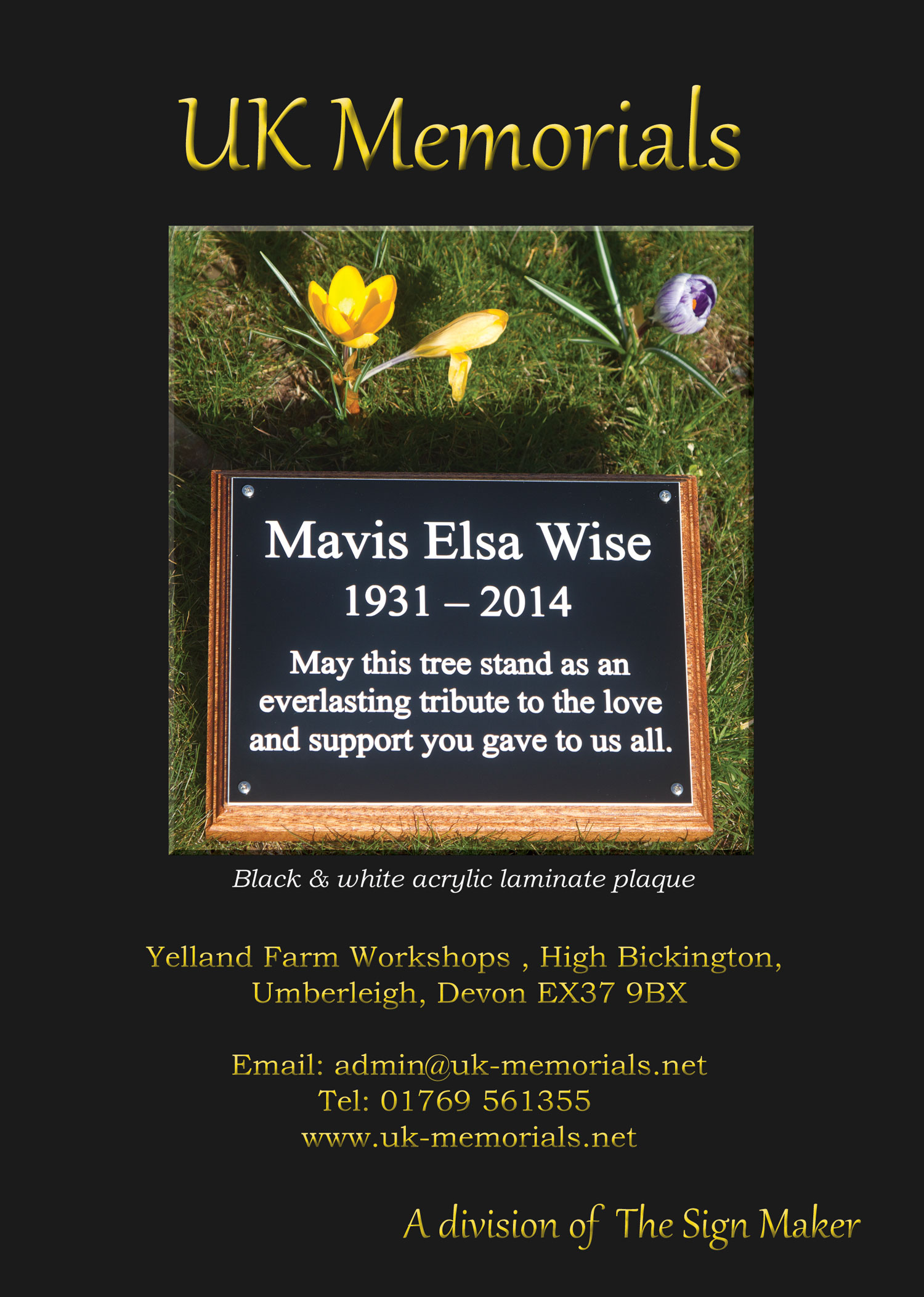 Memorial Brochure