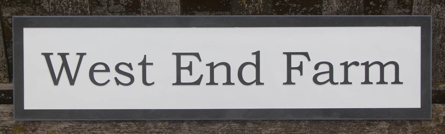 Slate House Sign with Raised Letters