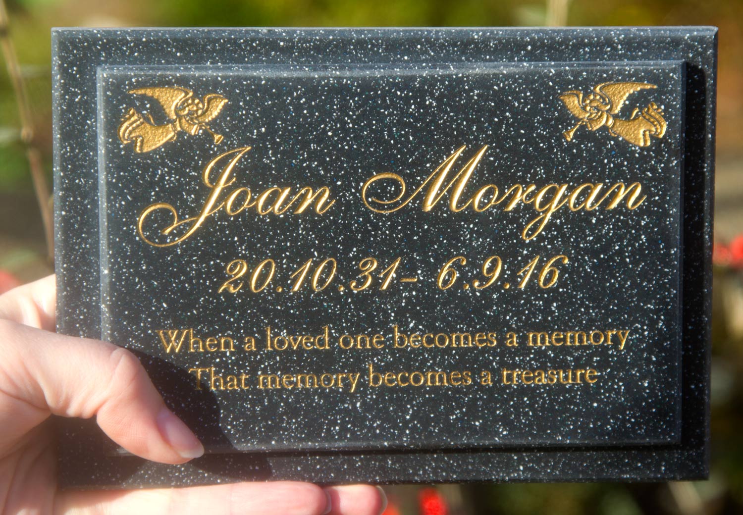 Mounted Corian Plaque