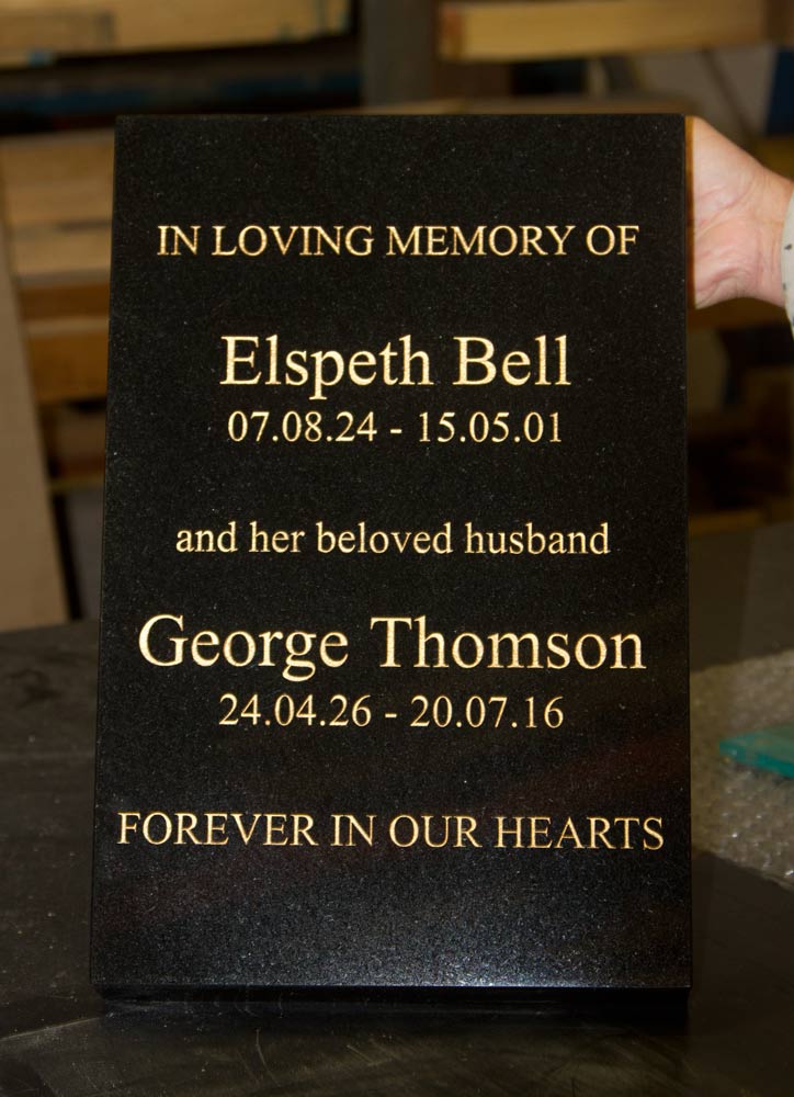 Black Granite Portrait Wedge