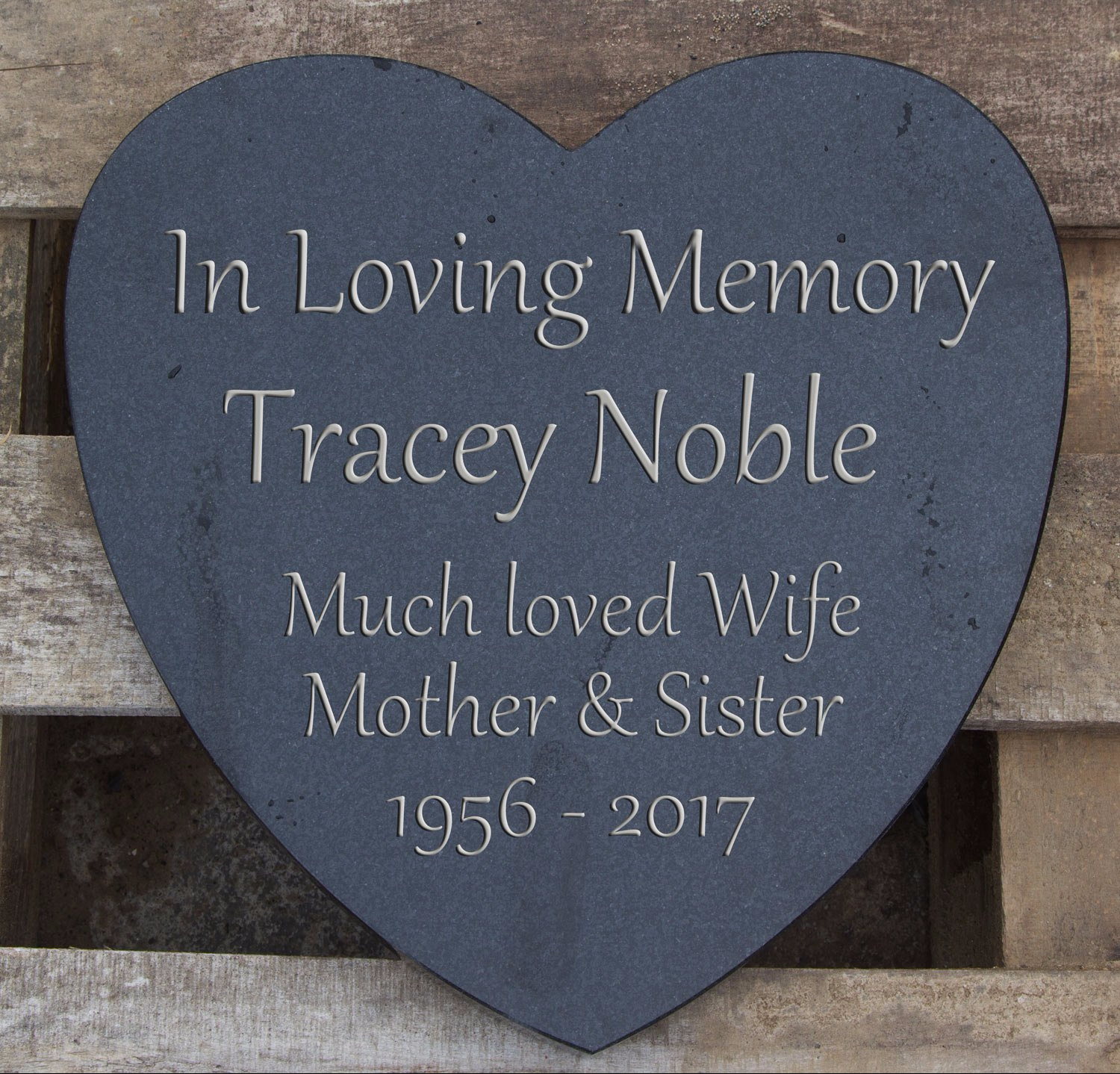 Heart Shaped Granite Memorial