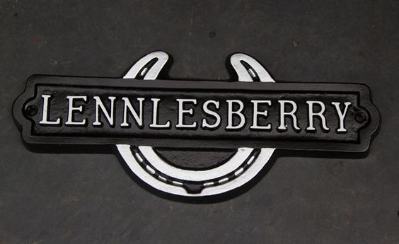 cast stable nameplate