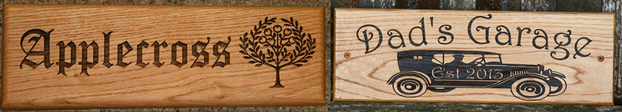wooden signs