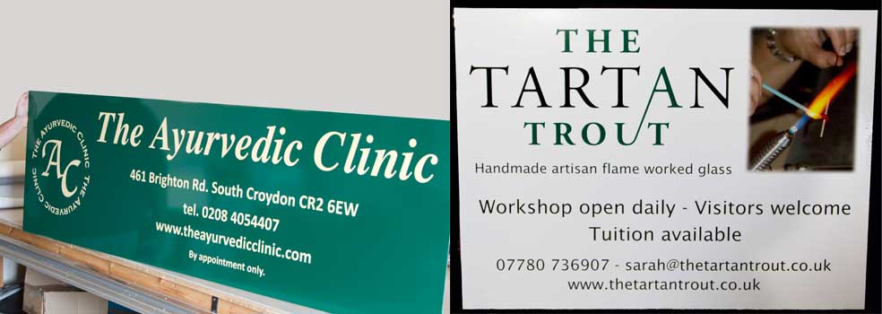 Solid aluminium signs for business