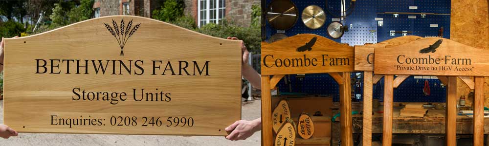 Oak signs from The Sign Maker Devon