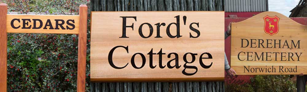 Red Cedar signs manufactured but The Sign Makers in North Devon
