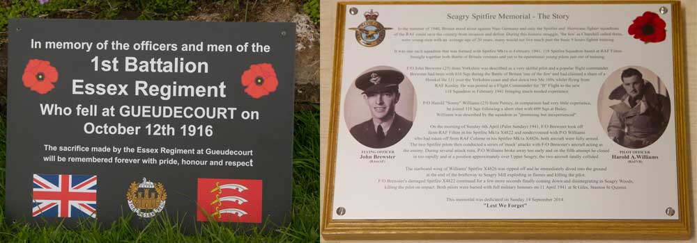 Colourful anodised aluminium memorials by the sign maker devon.