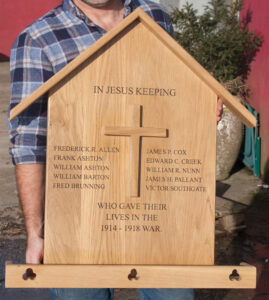 Wooden war memorials made by The Sign Maker