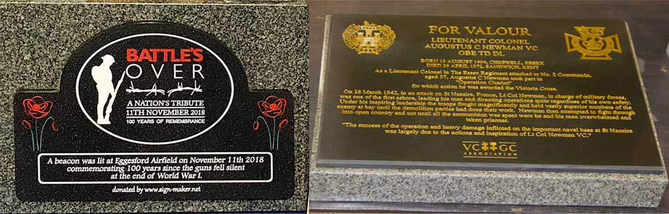 Corian war memorials manufactured by The Sign Maker in North Devon