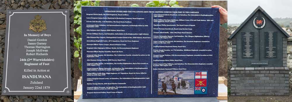 Corian war memorials made by The Sign Maker