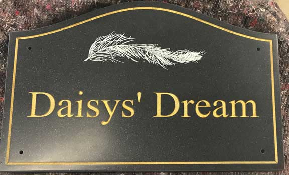 Corian house signs made by The Sign Maker North Devon 