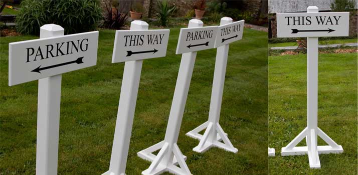Event and wedding signage made by The Sign Maker, North Devon