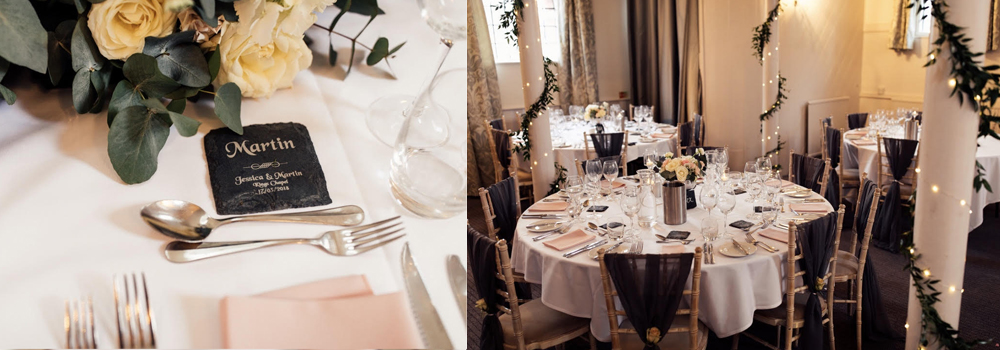 Beautiful rustic coasters in wedding settings made by The Sign Maker.
