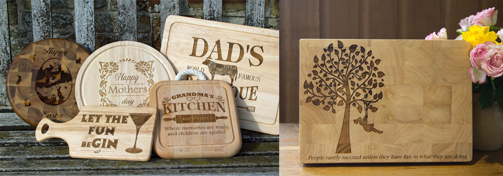 Personalised chopping boards make for great Christmas Presents.