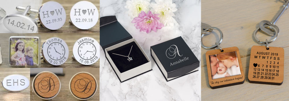 Necklaces, cuff links, key rings and more from The Sign Maker.