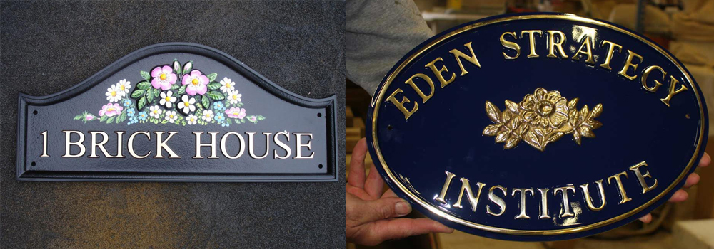 High quality cast house signs by The Sign Maker.
