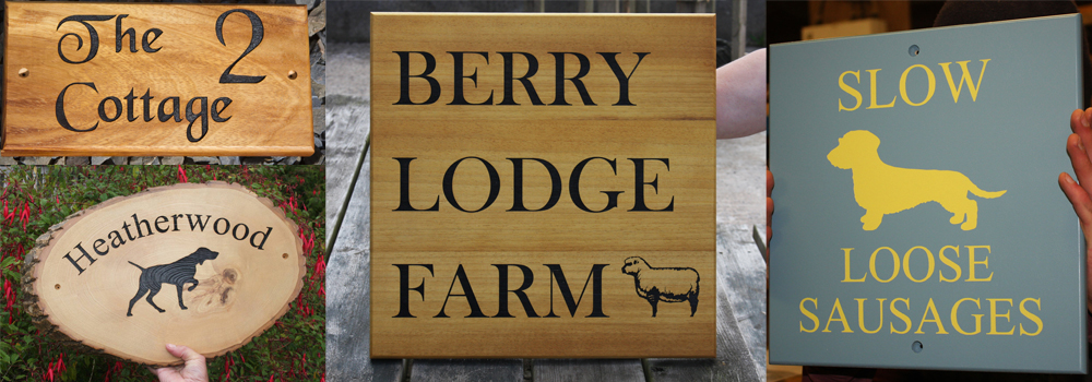 High quality, bespoke wooden signage for your home from The Sign Maker. 