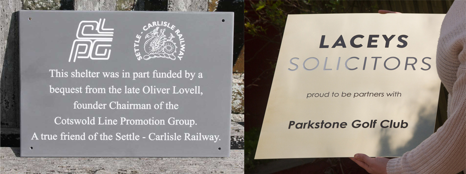 Engrave plaques for business made in our rural workshop of North Devon.