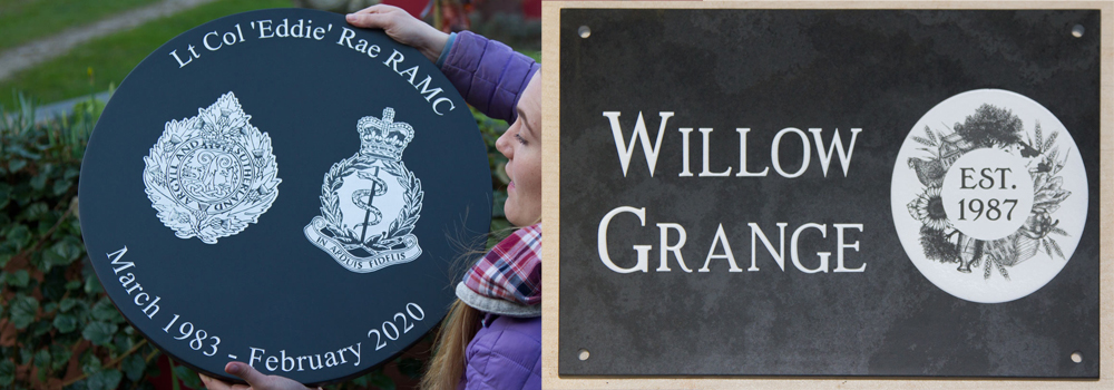 Beautiful, high quality stone signs and memorials made by The Sign Maker.