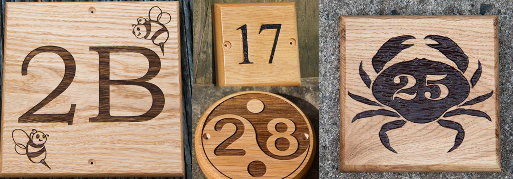 Beautiful, high quality wooden house number sign by The Sign Maker. 
