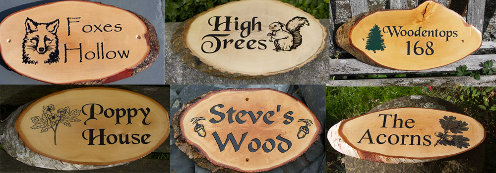 Beautiful, high quality, bespoke rustic slices made by The Sign Maker. 