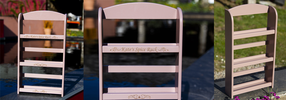 Beautiful storage racks created by The Sign Maker.