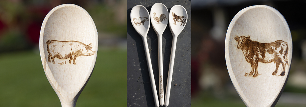 Fun, personalised wooden spoons by The Sign Maker,