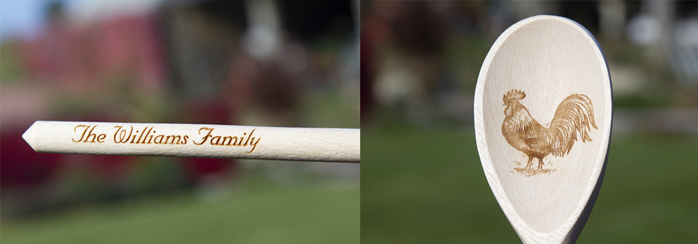 These personalised wooden spoons by The Sign Maker are great gifts.