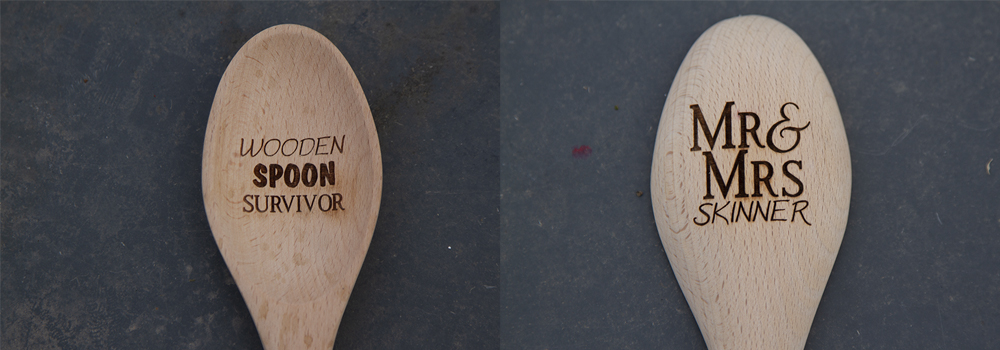 Have a message put onto your wooden spoons instead of an image.