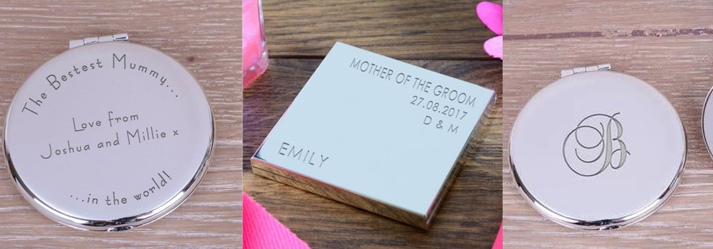 Buy your loved one a personalised compact mirror for Christmas.