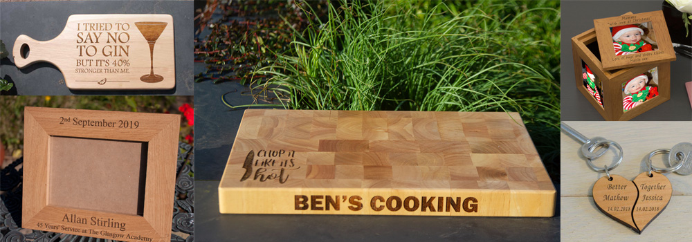 High quality, bespoke wooden gifts that can have personalised messages make for touching Christmsa gifts.