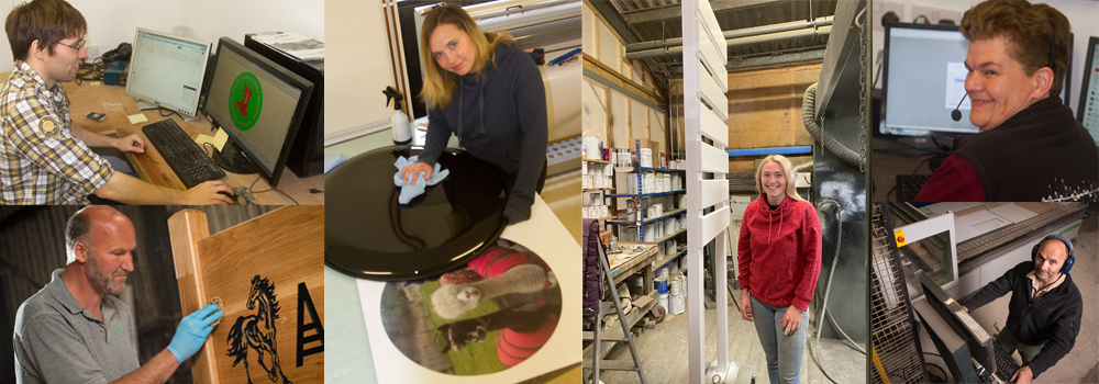 Here is some photos of some of the members of the workhsop team here at The Sign Maker.