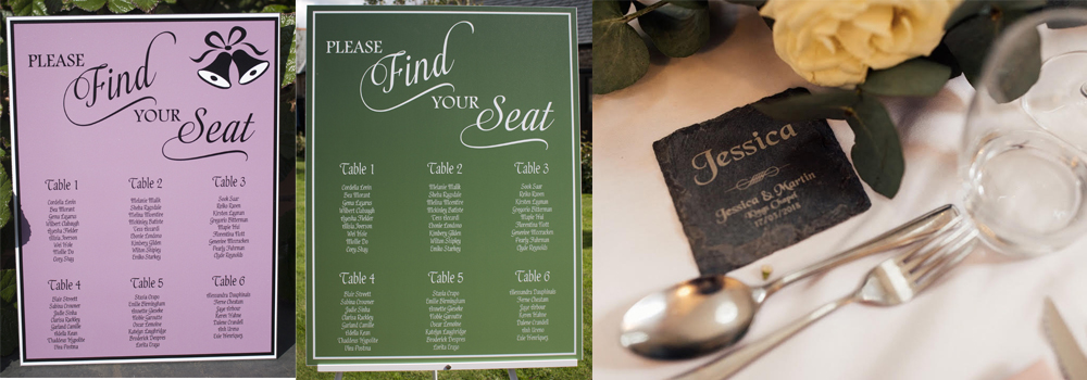 Needing a table planner, favour of place setting? Here at The Sign Maker we have an excellent selection of bespoke wedding products. 