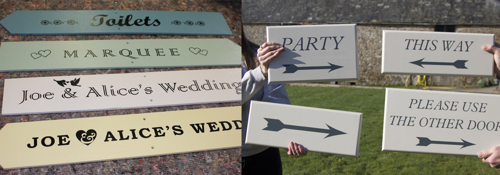Here at The Sign Maker we can provide all your wedding signage from directional arrows to main signs. 