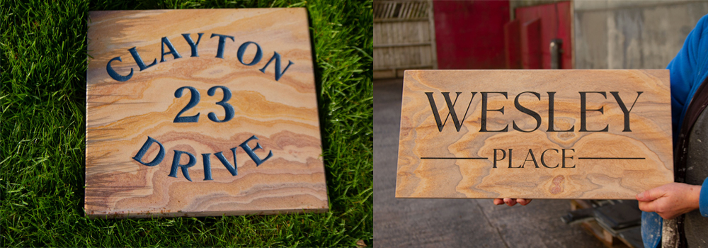 The beautiful Rainbow Sandstone is stone to make you go wow, crafted here at The Sign Maker. 