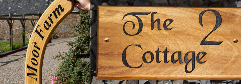 Oak and Iroko Natural Wooden House Signs | The Sign Maker | Hand Crafted, Quality Sustainable Signs
