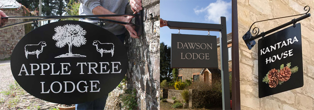 Hanging House Sign Brackets | Bespoke Handcrafted Signs and Memorials from The Sign Maker Devon