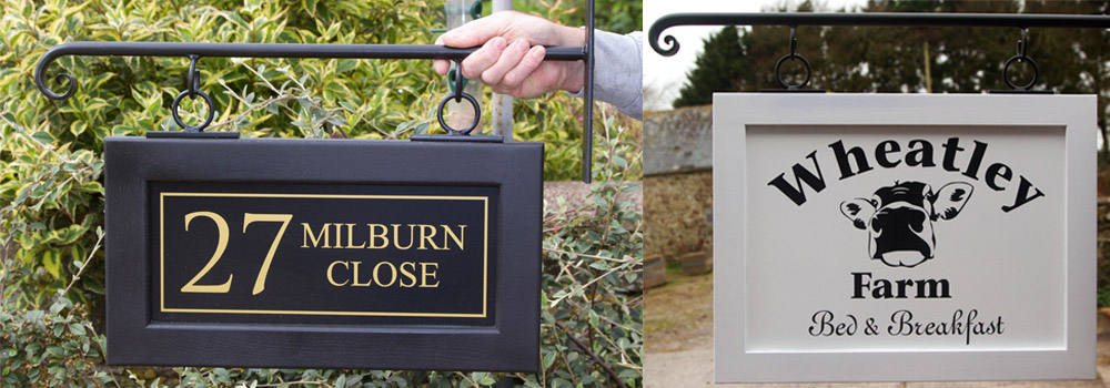 Framed Hanging House Signs | Bespoke Handcrafted Signs and Memorials from The Sign Maker Devon