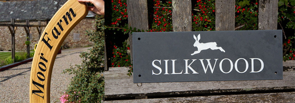 Oak Hockey Stick House Sign and Slate House Sign | Sustainable Signs for Christmas Gifting 2022 | The Sign Maker