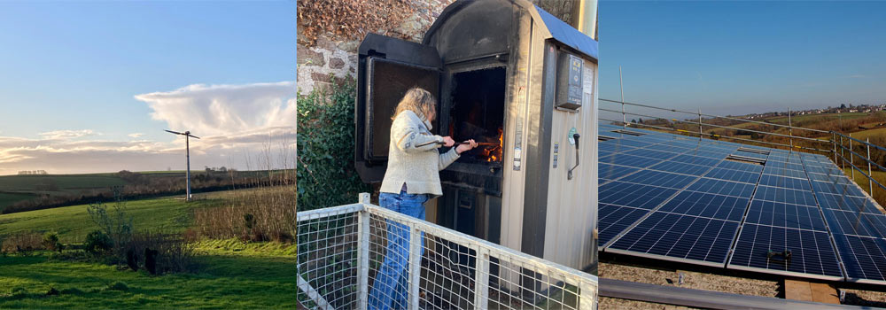 Welcoming Solar | Renewable Energy at The Sign Maker, Devon (Wind Turbine, Biomass Boiler and Solar Panels)