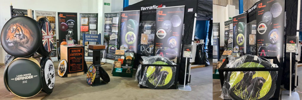 The Sign Maker and Wheel Cover.com in attendance at The Land Rover Show. 