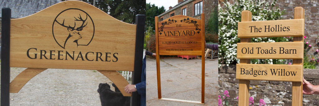 Wooden entrance signs make an excellent choice for Farm and Estate Signs.