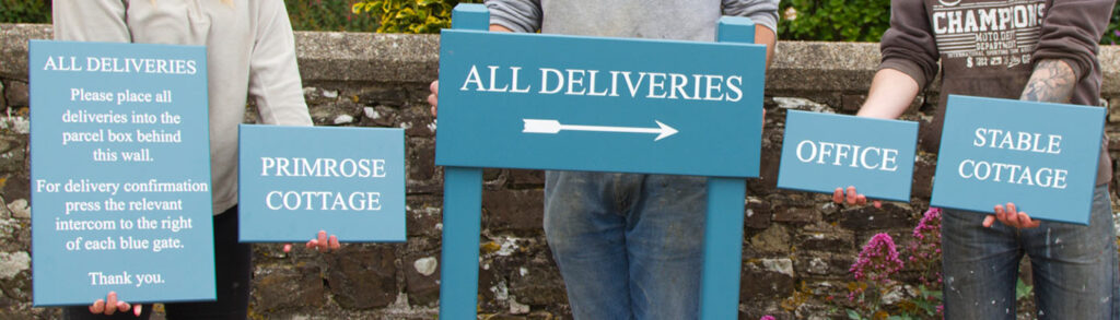 High-quality painted signs make a great choice for companies wanting signs to match their branding.
